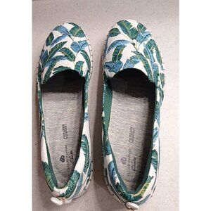 Clarks Women’s Cloudsteppers Step Slip-On Loafer Green Tropical Shoes Size 7W